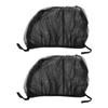 2pcs Car Rear Side Window Sun Shade Anti Mosquito Mesh Curtain UV Protection Universal Accessory