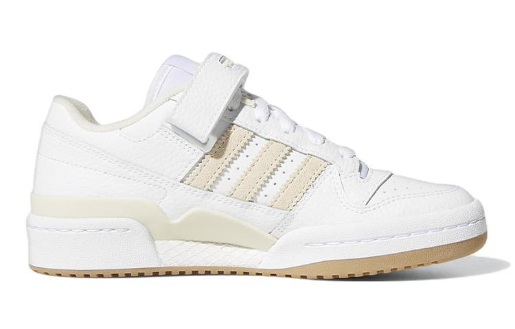 adidas Детские низкие скейтбордистские кроссовки Originals FORUM Low J на липучке, цвет экрю, GZ3875