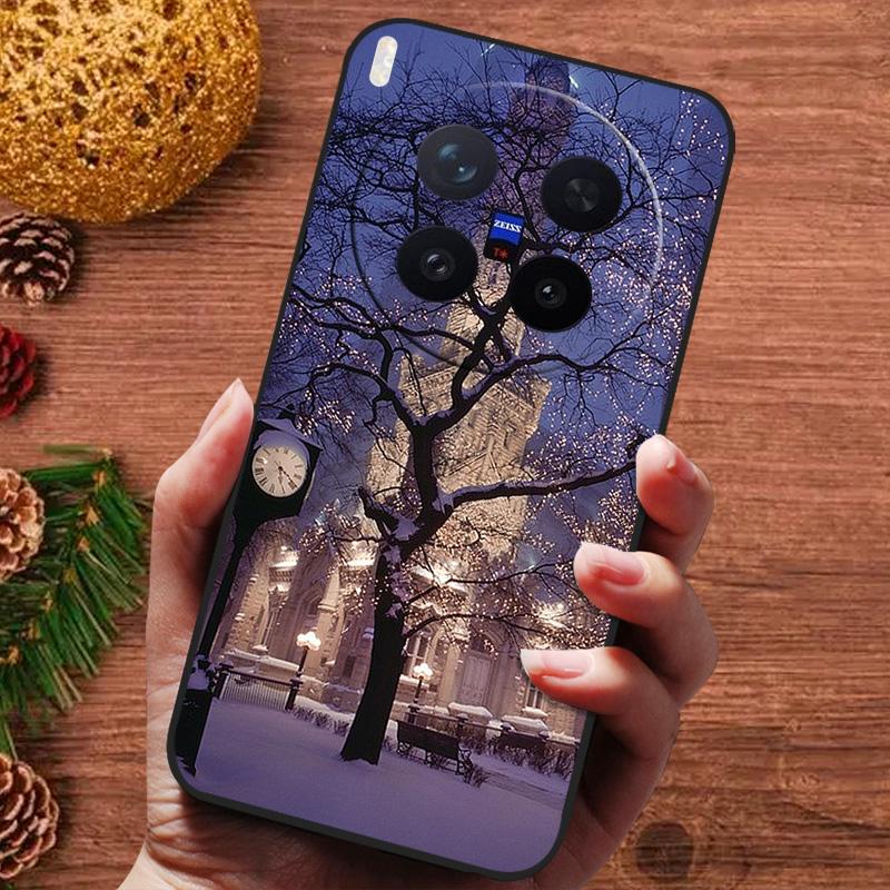 Рождественский painted чехол для Vivo X300 Pro Case V2502A Силиконовый мягкий чехол для телефона для Vivo X300 5G V2509A Capa 2025 Новый Fundas