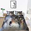 2023 New Style Comforter Cover Set Cool Duvet Covers Highend 3D Wolf Printed Polyester Bedding Cover Set Fashionable Bedclothes