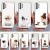 Чехол для девочки, с собакой, милый, мультяшный, для Samsung S22, S25, Ultra, S24, S23, FE, S20, S10, Plus, S21, S9, Lite, Мягкий силикон, Черный