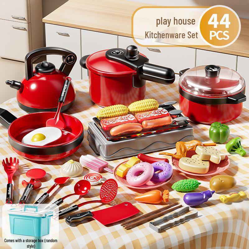 Мини Кухонный Игровой Набор: Детская имитация кухонной посуды с разрезаемыми фруктами