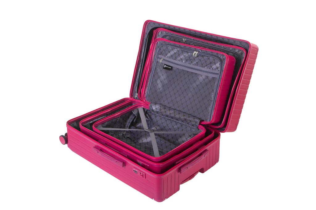 Set of 3 FUSCHIA SHAULA Suitcases