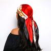 New 90-Color Satin Flower Printed Square Scarf Vintage Style Summer Sunscreen Baotou Decorative Scarf