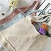 Summer Women Knitted Shopping Bag Large Capacity Hand-made Hollow Beach Bags Supermarket Travel Totes Crochet Shoulder Bags
