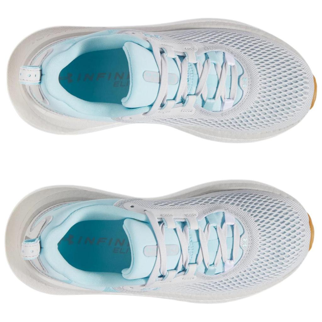 Under Armour Infinite Elite 2 Противоскользящие Износостойкие Кроссовки для Спринта с Низким Верхом Женские Серые Синие Кроссовки 3028178-014