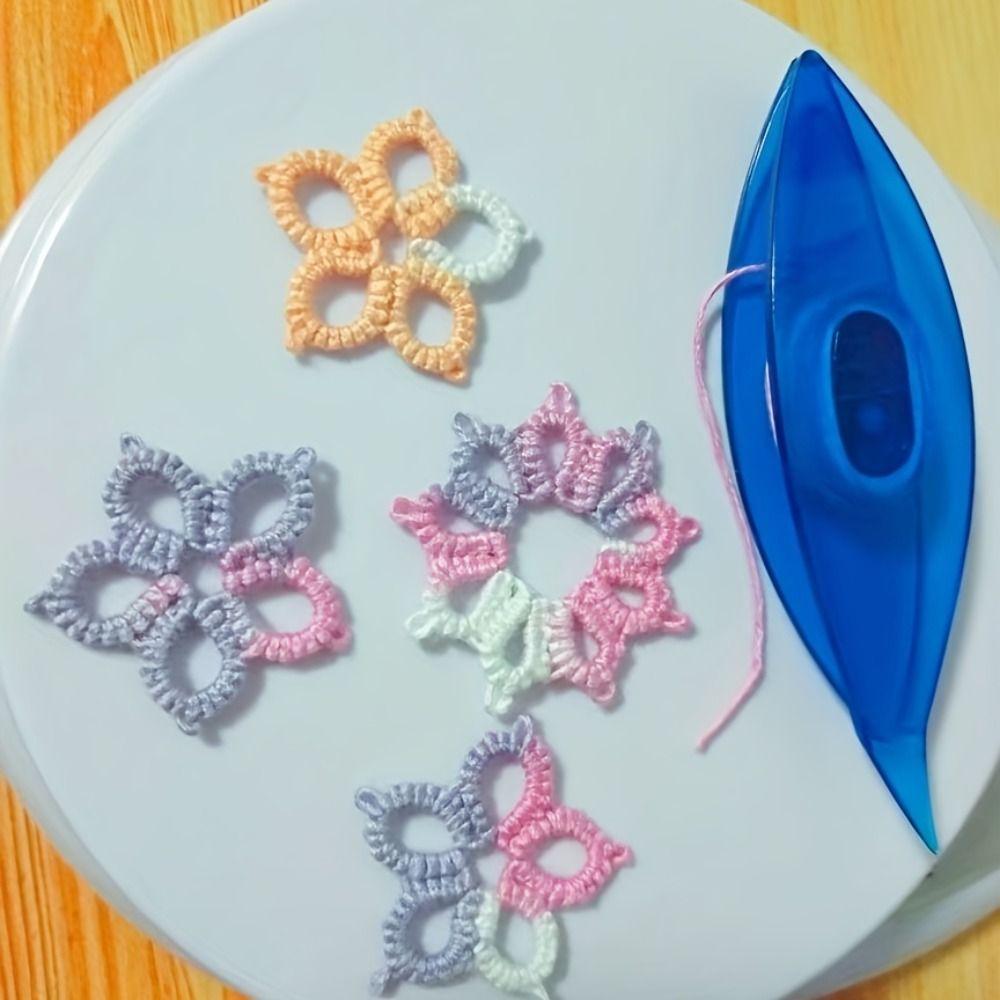 Большой ручной инструмент для кружевоплетения пластиковый челнок для фриволите набор для кружевоплетения выкройки для шитья