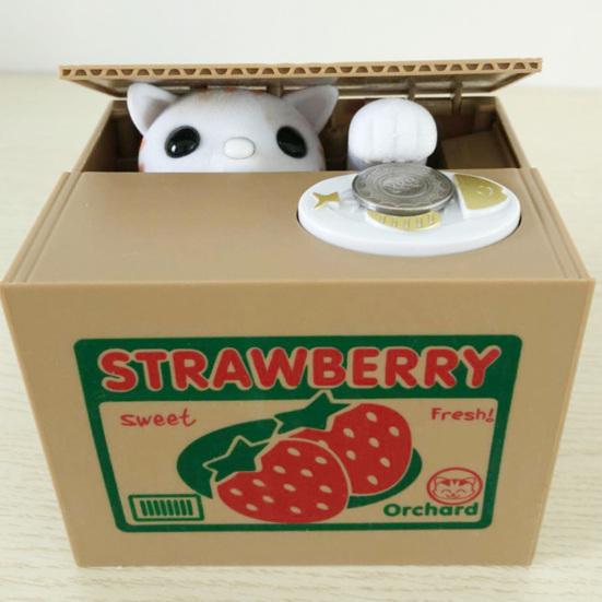 Копилка, автоматическая кража денег, копилка для монет, жадный кот, копилка, монеты США, совместимая коробка для экономии денег для детей