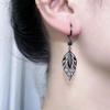 Корейские серьги-капли с листьями из черного циркона для женщин, изысканные длинные серьги-кисточки, подарок для свадебной вечеринки