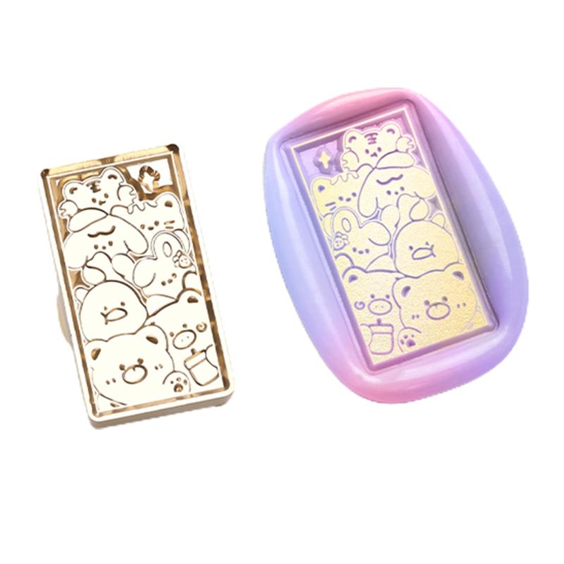 Сменный восковой штамп с героями мультфильмов, 11 видов конструкций, круглый/квадратный/прямоугольный для изготовления карточек «сделай сам», запечатывающий конверт