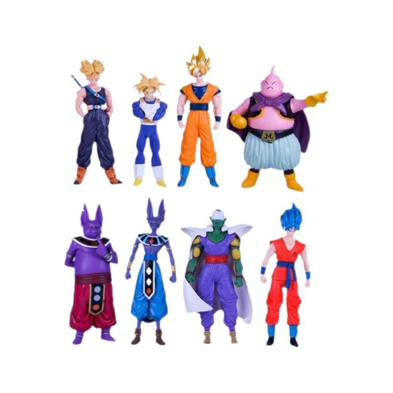 Набор из 8 фигурок Dragon Ball Z, Гоку Веджета Буу Бирус Аниме Фигурки Коллекционная Модель Игрушки, Подарок для Фанатов DBZ