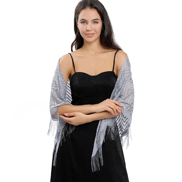 Shoulder Scarf Lace Triangle Stylish Wrap For Women Daily Wear Fringed Shawl For Wedding Ceremonies And Evening Soirees