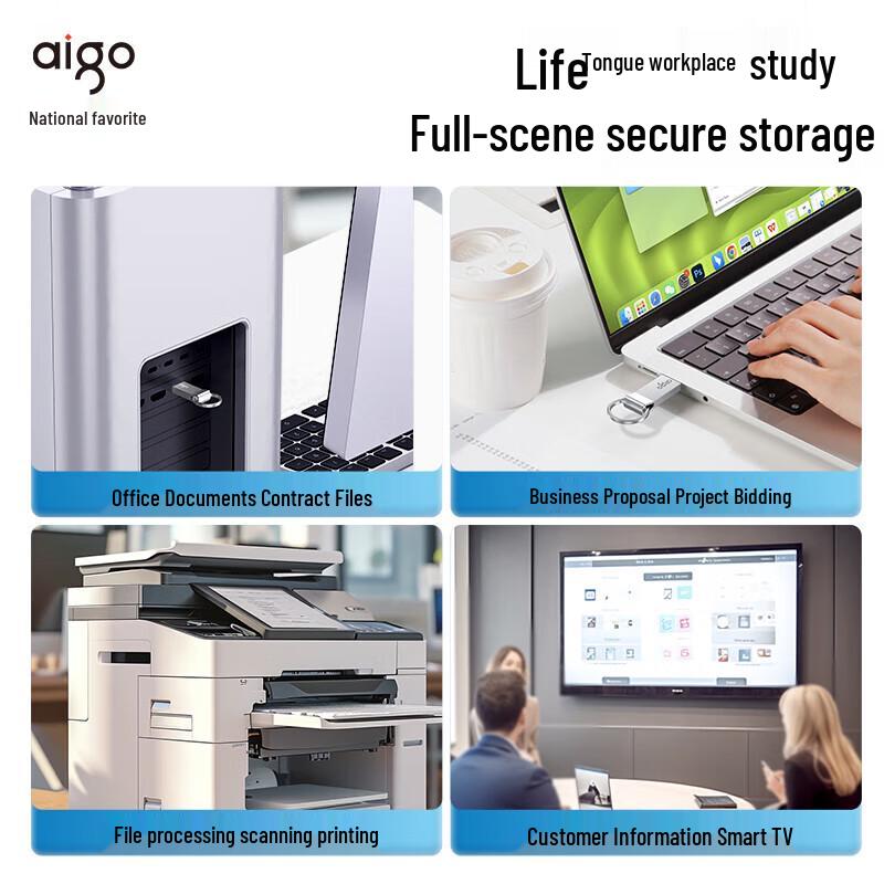 Высокоскоростной металлический USB-накопитель Aigo U310 USB 3.2