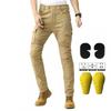 Mens Motorcycle Riding Pants With Removable Armor Pads All-Season Off-Road Biker Jeans Cotton Protective Trousers