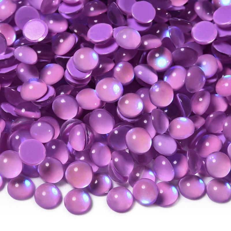 Кристалл Стеклянный Мокко Полукруглый Жемчужный Ногтевой Шарик Diy Nail Art Человек Рыбка Бусина Красота Мобильные Телефоны Аксессуары