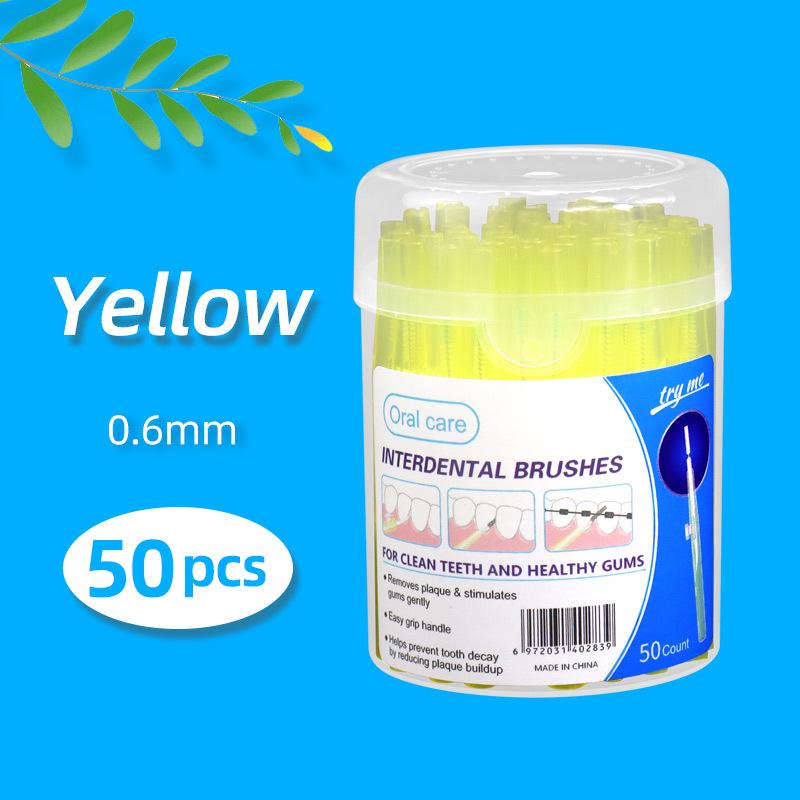 Выдвижная межзубная щетка пуш-пул для очистки промежутков