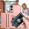 For Vivo V50 Lite 5G Case Card Holder Kickstand Skin-Touch Phone Cover with Wrist Strap