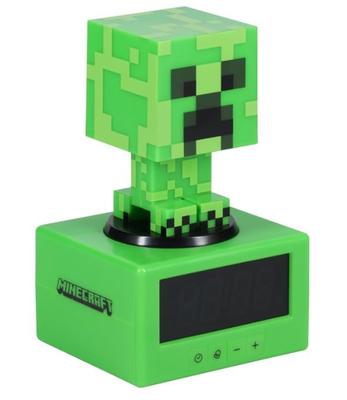 Будильник Minecraft Creeper - Официально лицензированный продукт, Музыка из игры и Ночник, Аксессуар для игровой комнаты [Параллельный импорт]