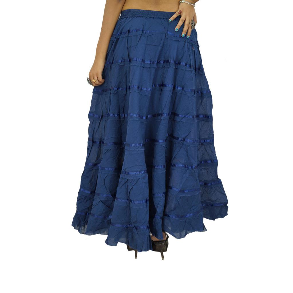 Женская одежда в стиле хиппи, цыганская юбка, длинная хлопковая пляжная одежда макси