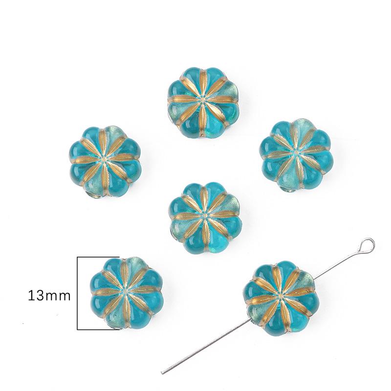Барочные позолоченные овальные плоские бусины-оливки для изготовления украшений и серег своими руками