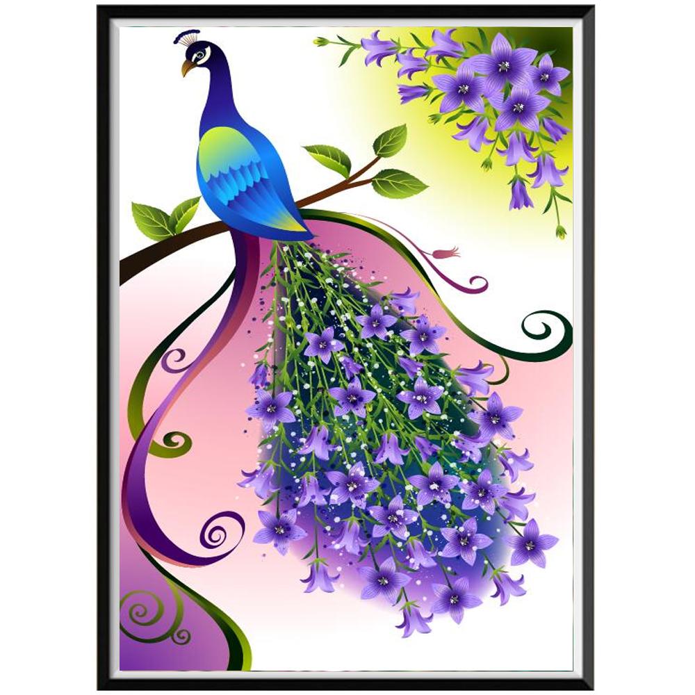 5D DIY Diamond Making Animal Peacock Pictures Diamond Вышивка крестом Набор для вышивки крестом Подарки ручной работы Украшения для дома