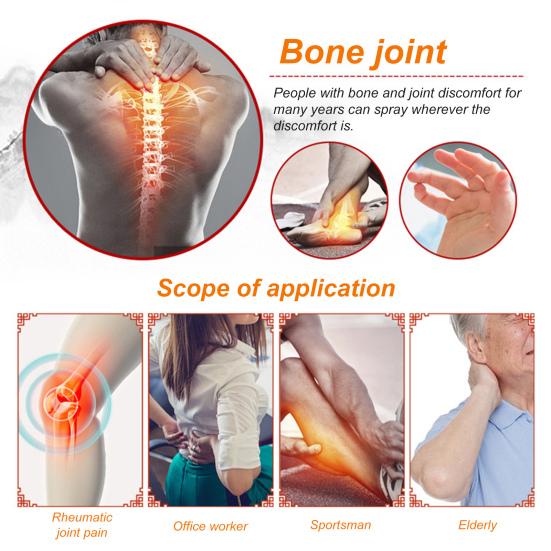 Yousheng 60 мл Спрей для облегчения боли Мягкий для кожи Снижает мышечное напряжение Натуральный ингредиент Мгновенный травяной спрей Облегчает боль в мышцах спины Ухаживающий спрей