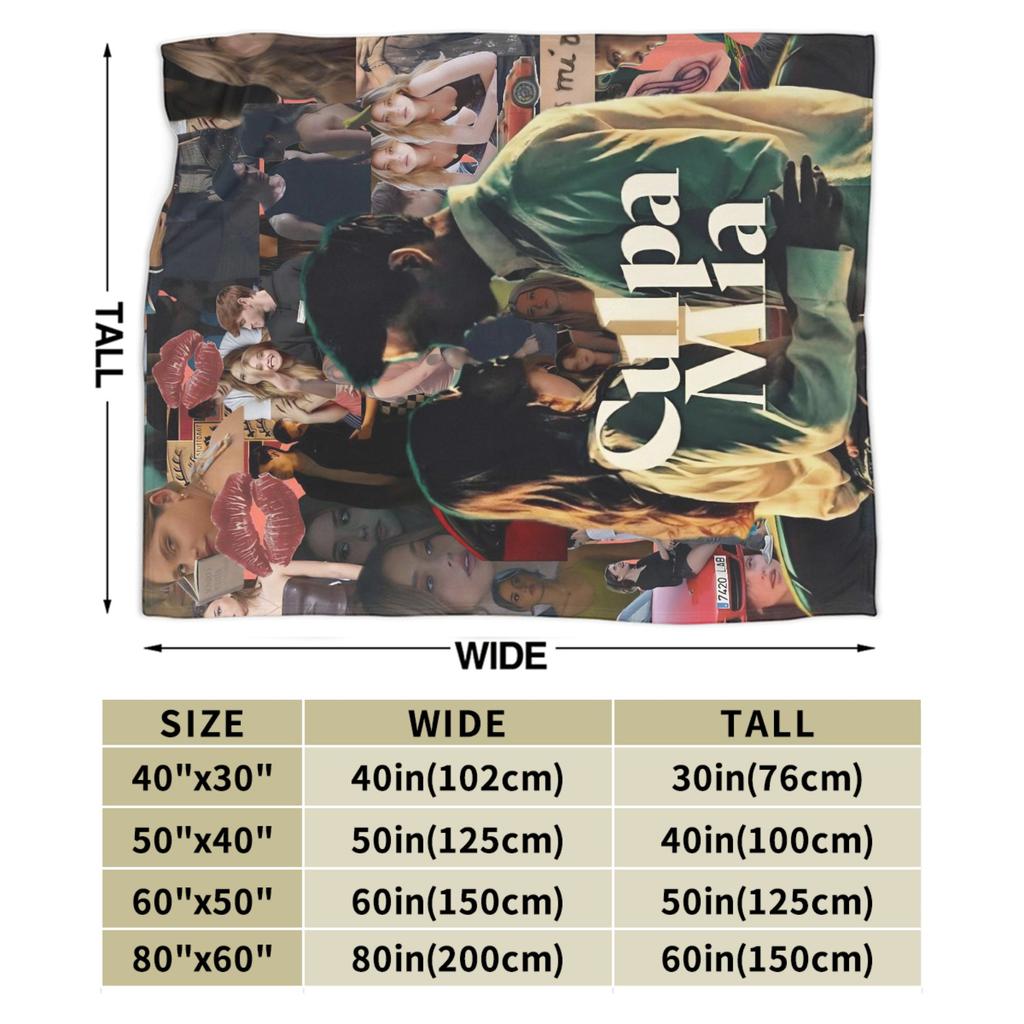 Film Culpa Mia Super Warm Blanket Airplane Travel Plush Throw Blanket Comfortable Couch Chair Flannel Bedspread Sofa Bed Cover