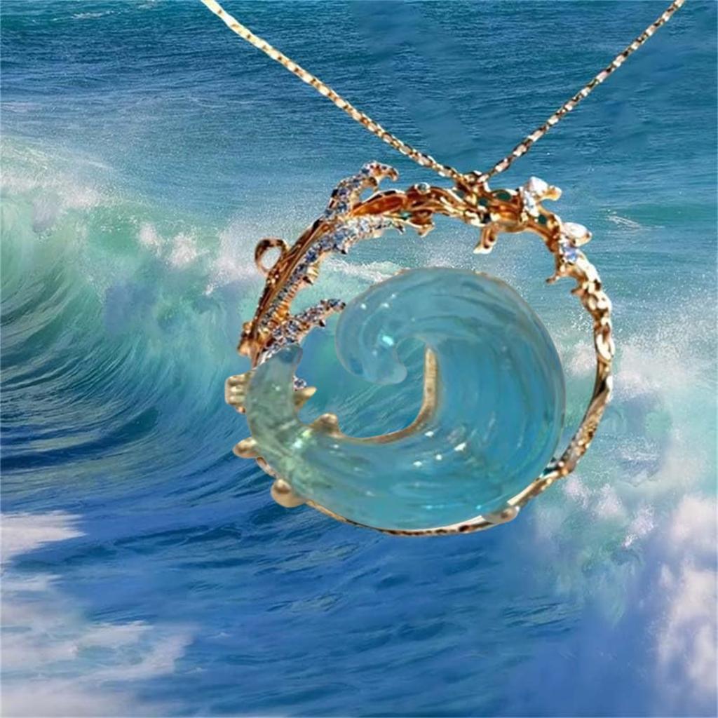 Sea Pendant Resin Handicraft, Sky Blue Sea Decoration Pendant