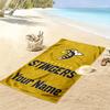 Name Custom Edmonton Stingers Print Beach Towel, Large Soft Quick Dry Towel for Beach Camping Swimming
