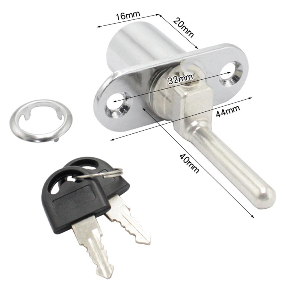 Drawer Lock Cylinder Triple Lock Desk Cabinet Drawer Front Lock With Keys Office Desk Furniture File Cabinet Lock Head