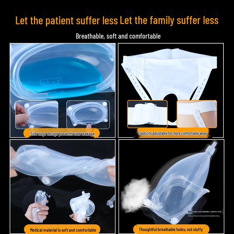 Мешок для сбора мочи для лежачих больных - Герметичная конструкция для недержания, подходит для пожилых мужчин и женщин