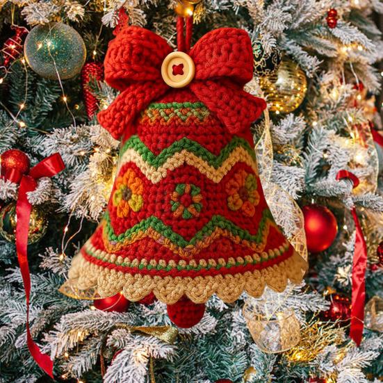 Набор для вязания крючком Рождественский колокольчик Ручной вязки Санта Клаус Колокольчик Рождество