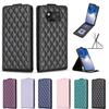 Up and Down Flip Diamond Check Pattern PU Leather Card Slots Wallet Phone Case for Xiaomi Redmi 10,POCO X3,M6,C31,13C,K70,A1,Note 11,Note 12,Note 13..