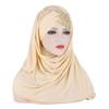 2 In 1 Bonnet Hat Excellent Skin-touch Elastic Band Long Scarf Shining Sleep Beanie