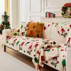 1PC Christmas Decorative Sofa Mat Cover for Living Room Thicken Flannel Sofa Towel Non-slip Couch Xmas Slipcovers Canape Housse