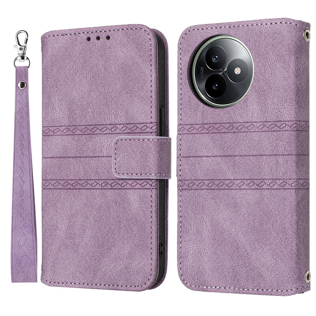 For Xiaomi Redmi K80 Ultra 5G Case Wallet Skin-Touch Leather Imprinted Phone Cover with Wrist Strap