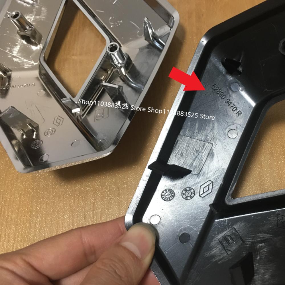 Silver 19x15cm 628909470R OEM Car Front Emblem Badge for Renault Captur Clio 4 Megane MK4 Fluence Badge Accessories d111