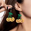 Halloween Funny Pumpkin Earrings Cartoon Holiday Party Earrings Simple Style Versatile Personalized Ear Accessories Female