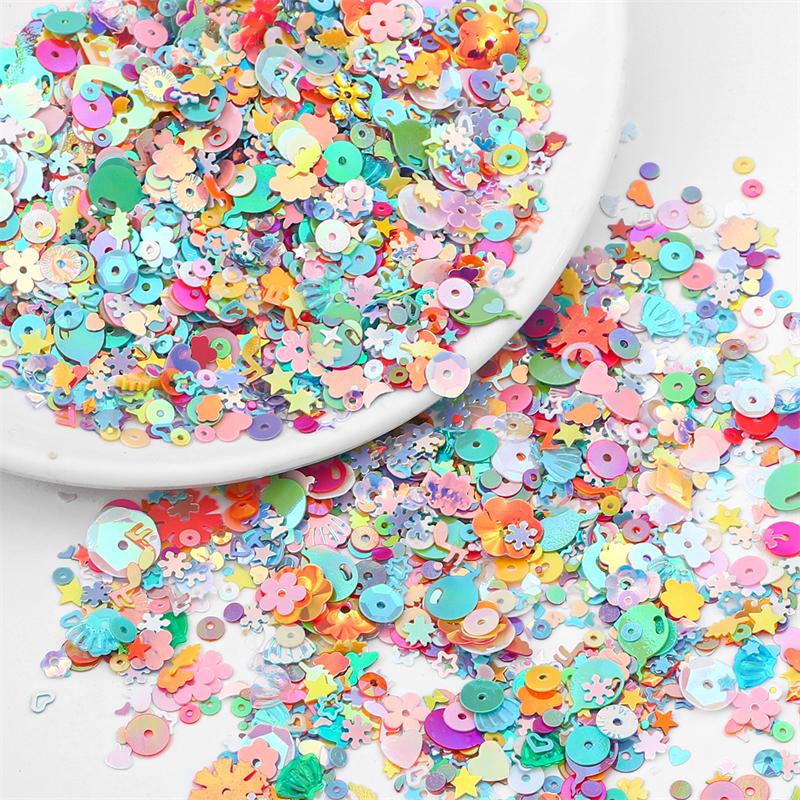 20g/Bag Mixed Shapes Loose Sequins for Nail Decoration Art Craft DIY Scrapbooking Garment Sewing Accessories