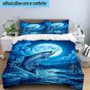 Salmon Amidst Nature 3pcs Bedding,Including 1pc Duvet Cover And 2pcs Pillowcases Perfect for Christmas,Ideal for Bedroom, Dormitory