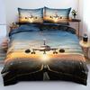 Aircraft 3D Digital Printing Three-Piece Bedding Home Textile Duvet Cover Bedding