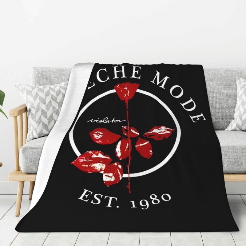 Индивидуальный флисовый плед Depeche Cool Mode для дивана, теплый фланелевый плед для спальни, дома, одеяло для дивана, тяжелый металл, рок-группа
