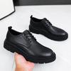 Luxury Mens Shoes Formal Black Leather Shoes Genuine Leather Lace Up Oxfords for Male Wedding Party Office Business Casual Shoes