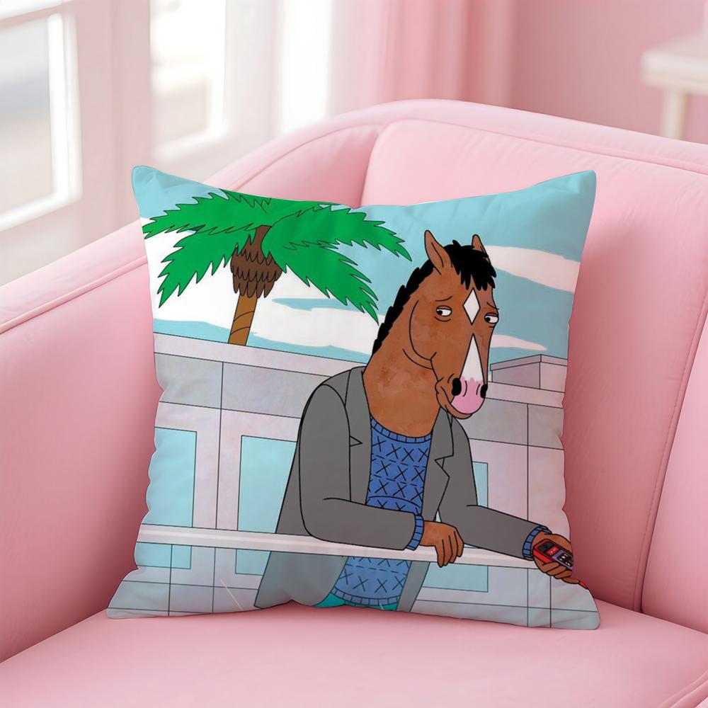 B-Bojack Horseman Наволочка Удобная Двусторонняя Наволочка Идеально Подходит Для Автомобиля Дивана Спальни И Многого Другого