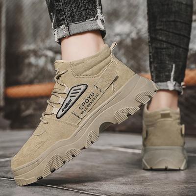 Мужские модные кроссовки Роскошные короткие ботинки Для улицы Толстая подошва Удобные Противоскользящие Высокое качество Мотоциклетные ботинки