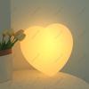 Heart-shaped Lamp Ambient Desk Light Tricolored/RGB Dimmable USB Rechargeable LED Color-changing Night Light for Home Decoration