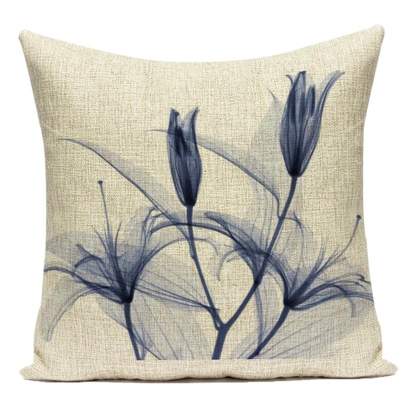 Decorative Cushion Covers Flower Floral Pillowcase Nordic Home Decor Living Room Hotel Sofa Seat Custom Throw Pillow Covers