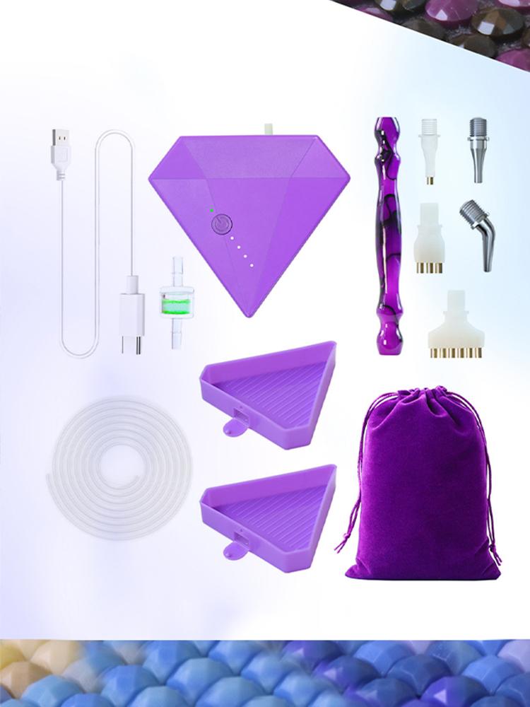 1 Набор ручек для алмазной вышивки DIY, аккумулятор 1200 мАч, регулировка 3 передач, вакуумный инструмент для точечной выкладки алмазной вышивки