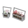Exquisite Miniature Flower Basket with Artificial Flowers, Perfect Mini Garden Decoration & Micro Landscape Photography Prop