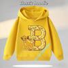 New boys, casual top,cartoon print, fall/winter pullover shirt model letter A-Z Lion King Simba children's hooded sweatshirt for